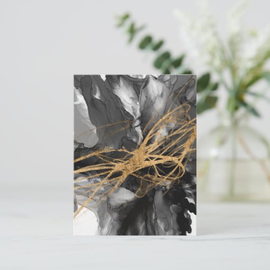 Goldener Vortex I Postkarte (Stehend Vorderseite)