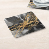 Goldener Vortex I Rechteckiger Pappuntersetzer (angewinkelt)