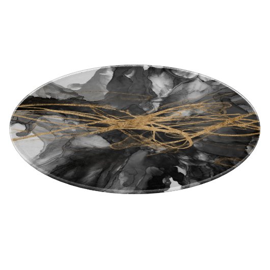 Goldener Vortex I Schneidebrett (Ecke)