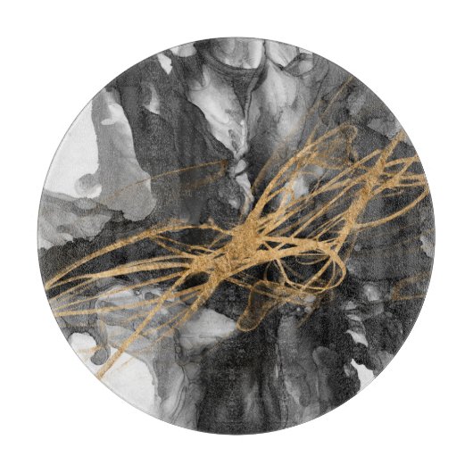 Goldener Vortex I Schneidebrett (Vorderseite)