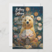 Goldener Wächter | Bär Design Einladung (Vorderseite)