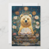 Goldener Wächter | Bär Design Einladung (Rückseite)