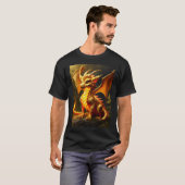 "Goldener Wächter: Majestic Dragon T - Shirt" T-Shirt (Vorne ganz)