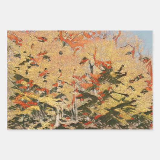 Goldener Wald Geschenkpapier Set (Vorderseite 2)