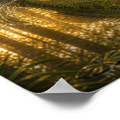 Goldener Wald Großmäuliger Barsch Poster (Ecke)