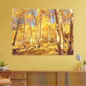 Goldener Wald Leinwanddruck (Insitu (Wohnzimmer))
