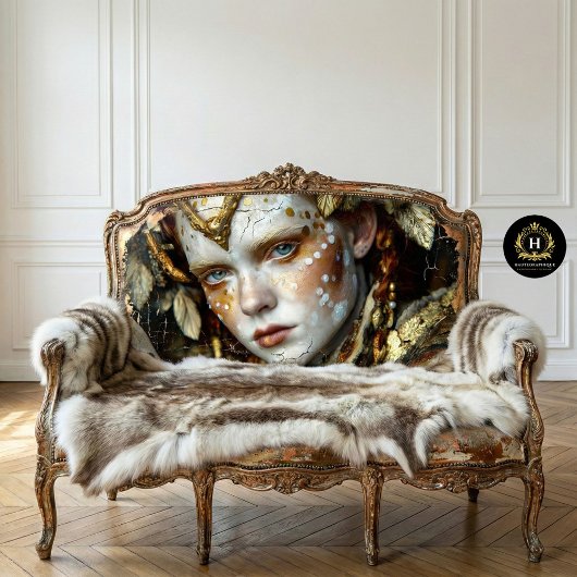 Goldener Wald Shaman Mythic Tribal Decoupage Seidenpapier