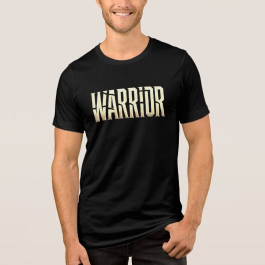 Goldener Warrior - fett metallisches Shirt aus Tri (Vorderseite)