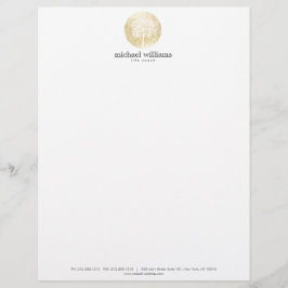 Goldener Wasserbaum Letterhead Briefkopf