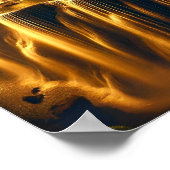 Goldener Wasserfall Abstrakt MASI - Museo d'arte d Poster (Ecke)