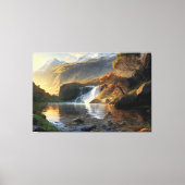 Goldener Wasserfall Leinwanddruck (Vorderseite)