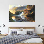 Goldener Wasserfall Leinwanddruck (Insitu (Schlafzimmer))