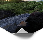Goldener Wasserfall Poster (Ecke)
