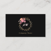 Goldener Watercolor-Kranz Visitenkarte (Vorderseite)