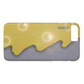 Goldener Weihnachtsbaum auf Grau mit Text Case-Mate iPhone Hülle (Rückseite (Horizontal))