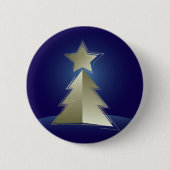 Goldener Weihnachtsbaum Button (Vorderseite)