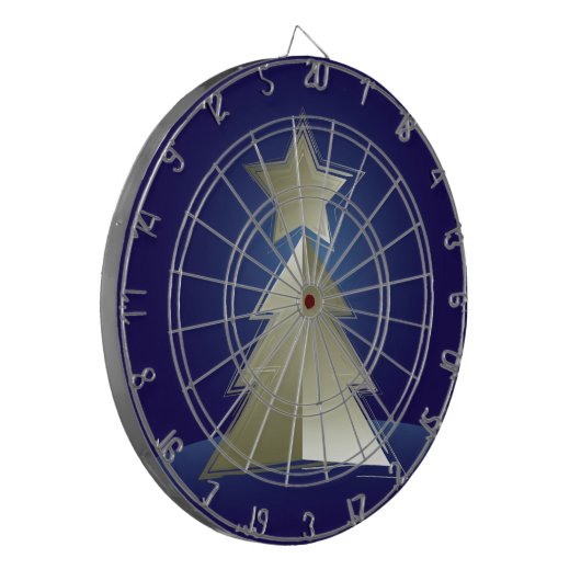 Goldener Weihnachtsbaum Dartscheibe (Vorderseite Links)