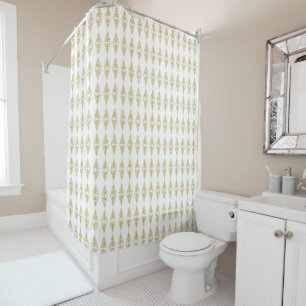Goldener Weihnachtsbaum Duschvorhang
