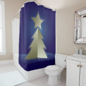 Goldener Weihnachtsbaum Duschvorhang (Beispiel)