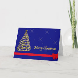 Goldener Weihnachtsbaum Feiertagskarte