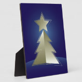 Goldener Weihnachtsbaum Fotoplatte (Seite)