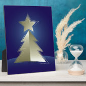 Goldener Weihnachtsbaum Fotoplatte (Seite)