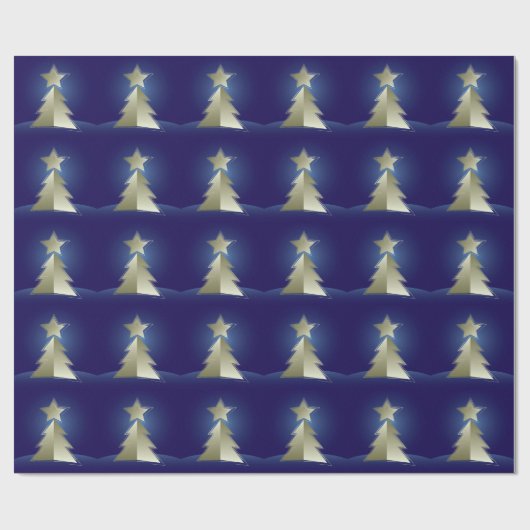 Goldener Weihnachtsbaum Geschenkpapier (Flach)