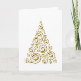 Goldener Weihnachtsbaum , Glamour Karte