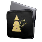 Goldener Weihnachtsbaum Laptopschutzhülle (Vorderseite Links)