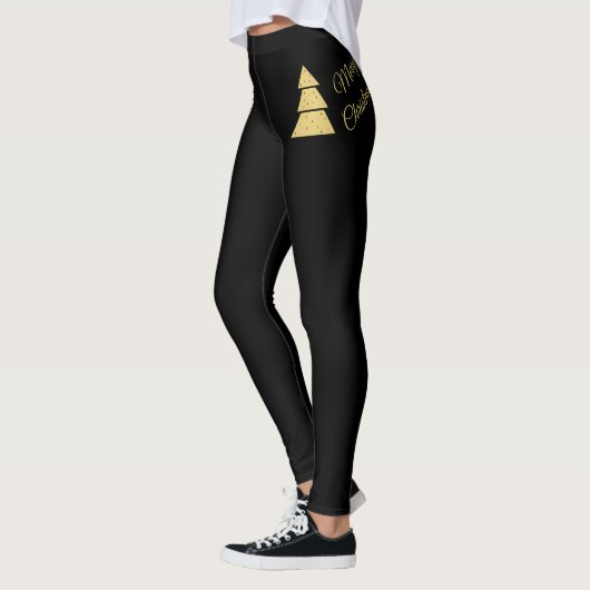 Goldener Weihnachtsbaum Leggings (Links)