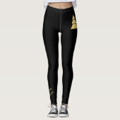 Goldener Weihnachtsbaum Leggings (Vorderseite)