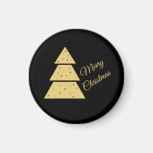 Goldener Weihnachtsbaum-Magnet Magnet (Vorne)