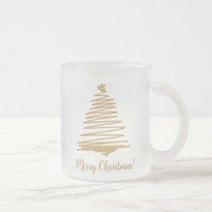 Goldener Weihnachtsbaum Mattglastasse