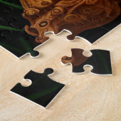 Goldener Weihnachtsbaum mit Eiffelturm Puzzle (Seite)