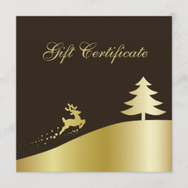 Goldener Weihnachtsbaum mit Rentier