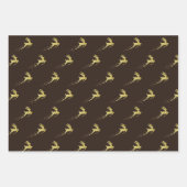 Goldener Weihnachtsbaum mit Rentier Geschenkpapier Set (Vorderseite 3)