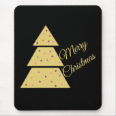 Goldener Weihnachtsbaum Mousepad (Vorne)