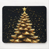Goldener Weihnachtsbaum Mousepad (Vorne)
