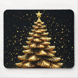 Goldener Weihnachtsbaum Mousepad