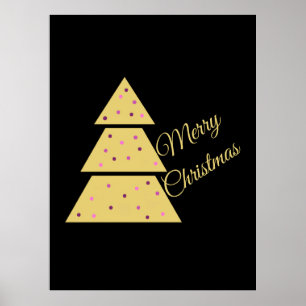 Goldener Weihnachtsbaum Poster