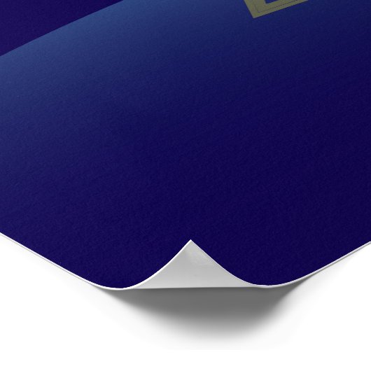 Goldener Weihnachtsbaum Poster (Ecke)