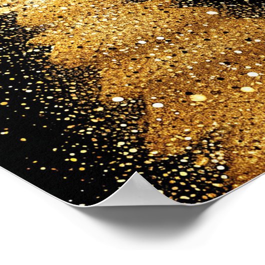 Goldener Weihnachtsbaum Poster (Ecke)