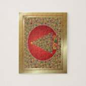 Goldener Weihnachtsbaum Puzzle (Vertikal)