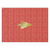 Goldener Weihnachtsbaum - Rote Landschaft Tischdecke (Vorderseite (Horizontal))
