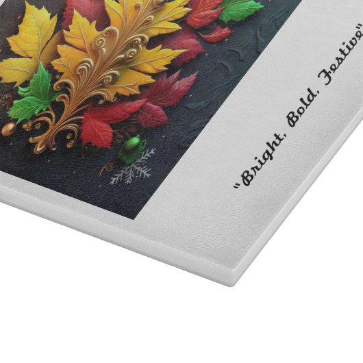 "Goldener Weihnachtsbaum" Schneidebrett (Ecke)