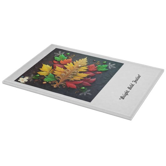 "Goldener Weihnachtsbaum" Schneidebrett (Ecke)