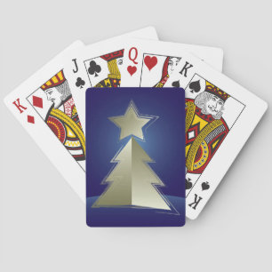 Goldener Weihnachtsbaum Spielkarten