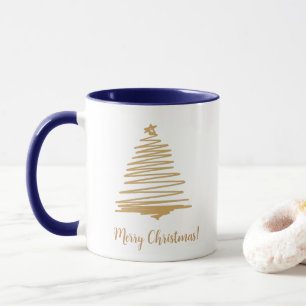 Goldener Weihnachtsbaum Tasse