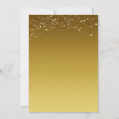 Goldener Weihnachtsfeiertag Glitzer Elegante Einla Einladung (Rückseite)