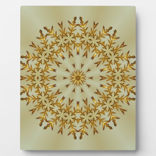 Goldener Weihnachtskranz Fotoplatte (Vorderseite)